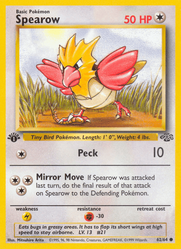 Spearow, carta 62 da expansão Selva