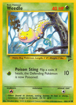 Weedle — carta 100 de Base Set 2