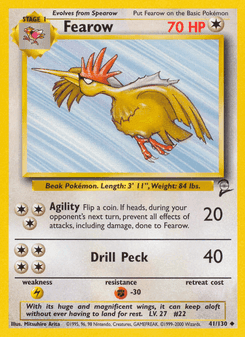Fearow — carta 41 de Base Set 2