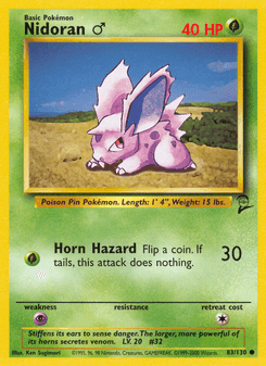 Nidoran♂ — carta 83 de Base Set 2