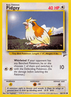Pidgey — carta 86 de Base Set 2