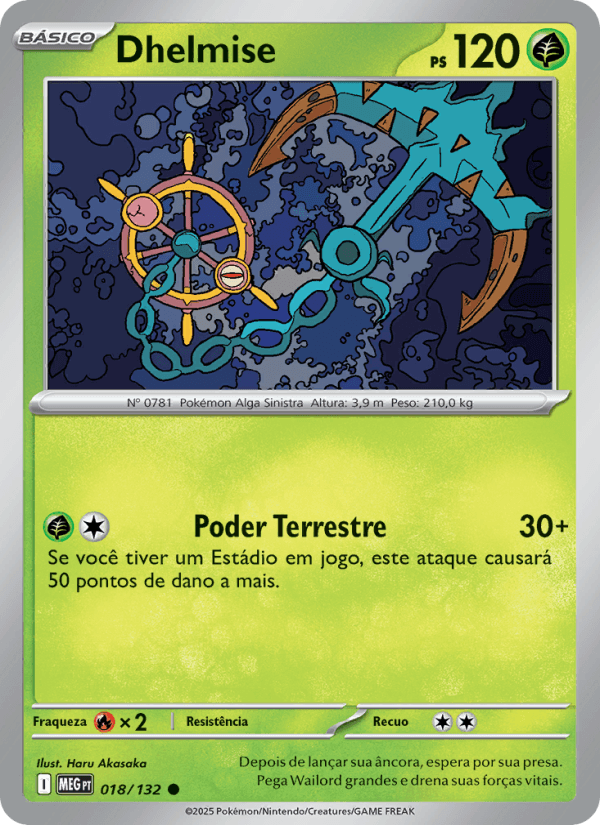 Dhelmise, carta 018 da expansão Mega Evolução