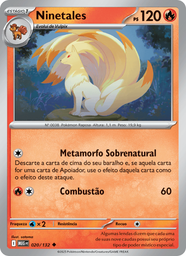 Ninetales, carta 020 da expansão Mega Evolução