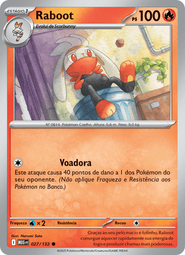 Raboot, carta 027 da expansão Mega Evolução
