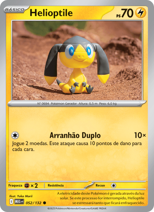 Helioptile, carta 052 da expansão Mega Evolução