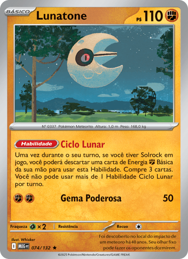 Lunatone, carta 074 da expansão Mega Evolução