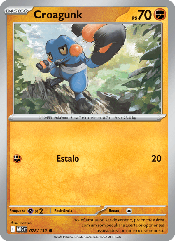 Croagunk, carta 078 da expansão Mega Evolução