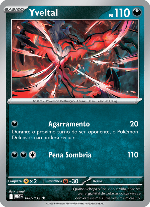 Yveltal, carta 088 da expansão Mega Evolução