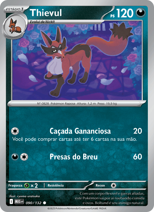 Thievul, carta 090 da expansão Mega Evolução