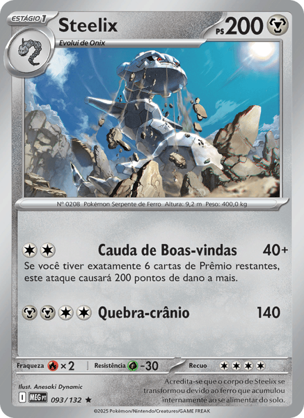 Steelix, carta 093 da expansão Mega Evolução