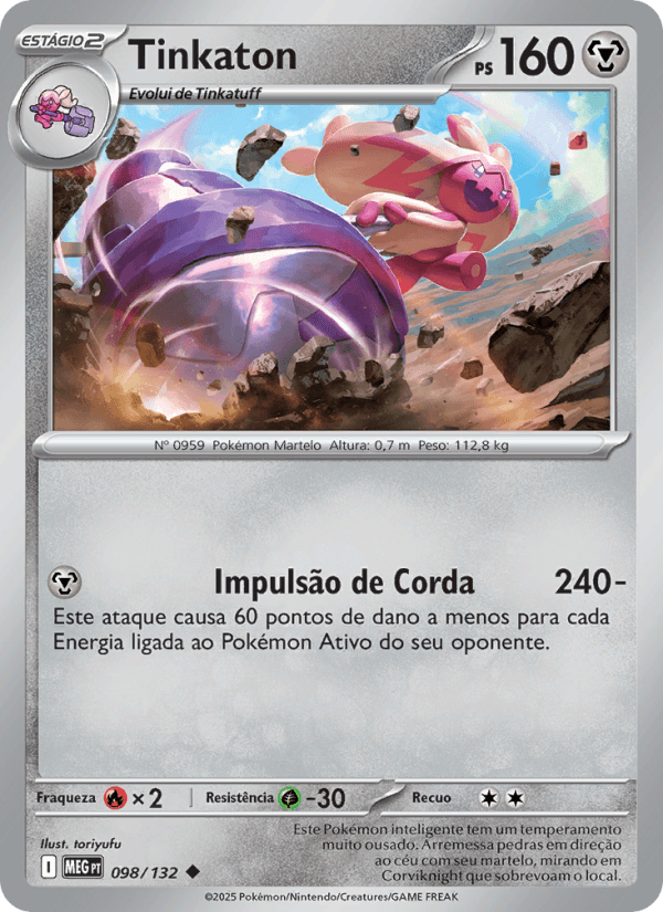 Tinkaton, carta 098 da expansão Mega Evolução