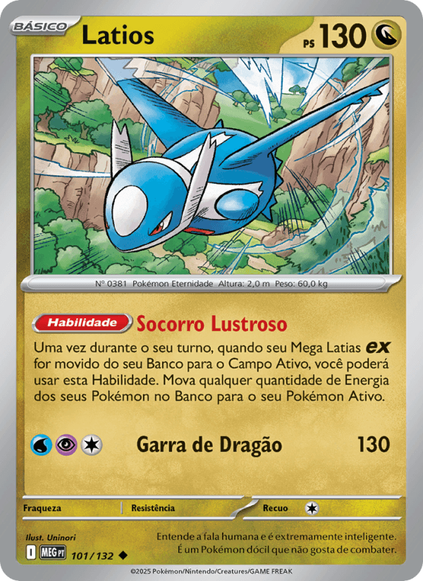 Latios, carta 101 da expansão Mega Evolução