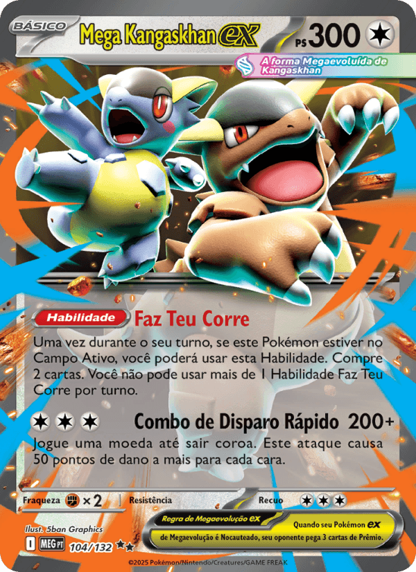 Mega Kangaskhan ex, carta 104 da expansão Mega Evolução