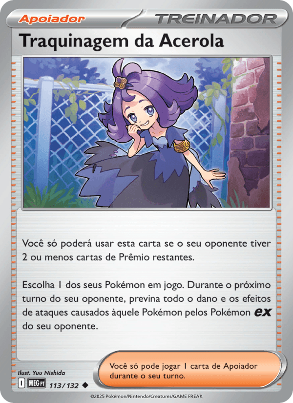 Traquinagem da Acerola, carta 113 da expansão Mega Evolução