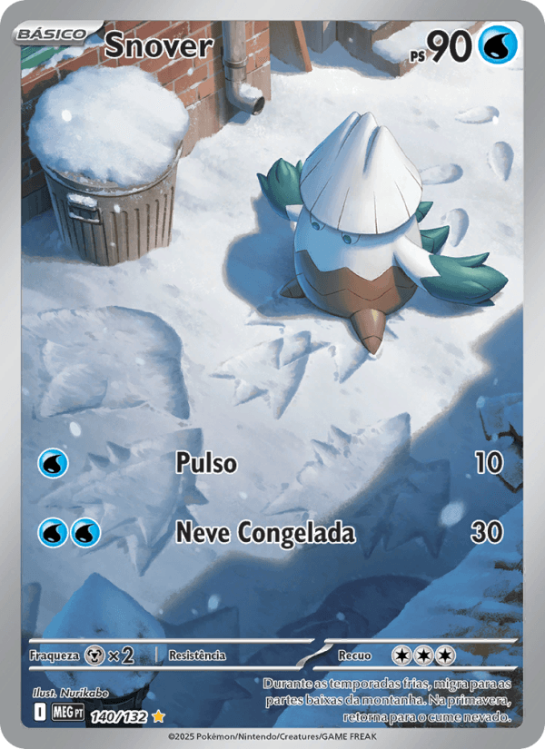 Snover, carta 140 da expansão Mega Evolução