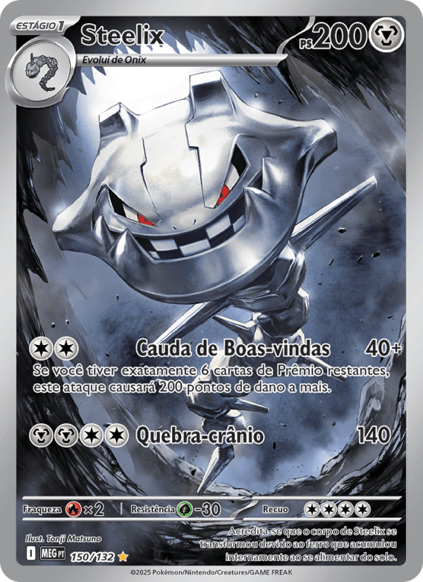 Steelix, carta 150 da expansão Mega Evolução