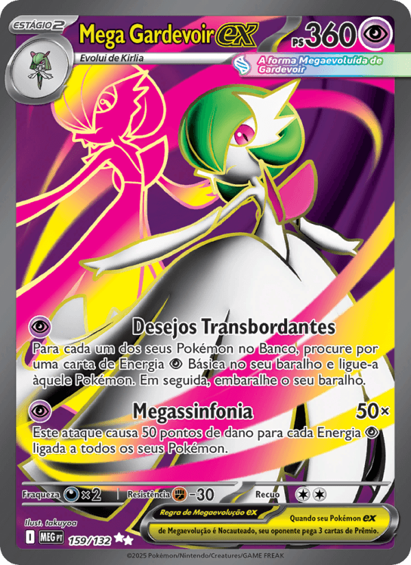 Mega Gardevoir ex, carta 159 da expansão Mega Evolução