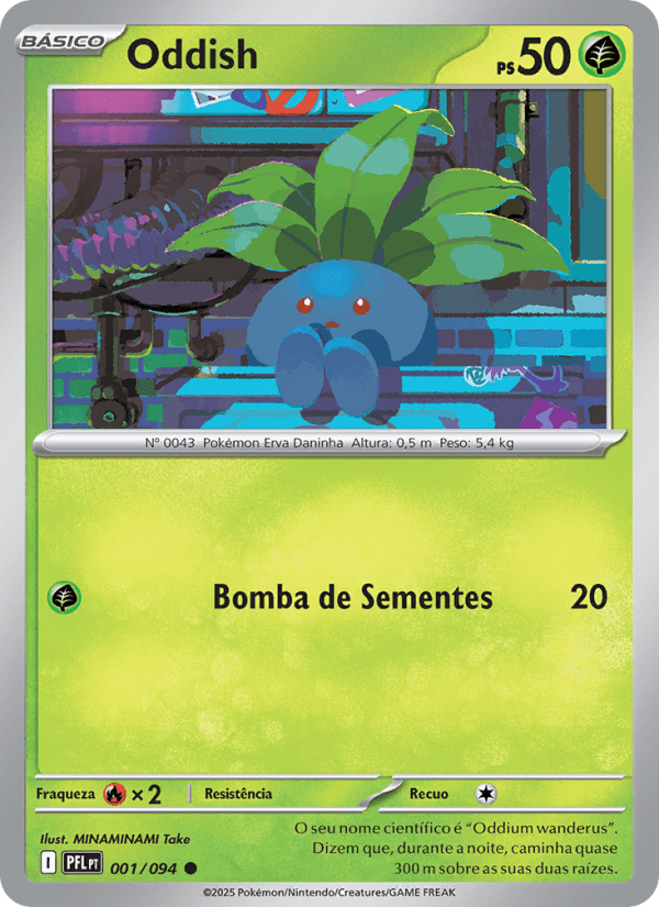 Oddish, carta 001 da expansão Fogo Fantasmagórico