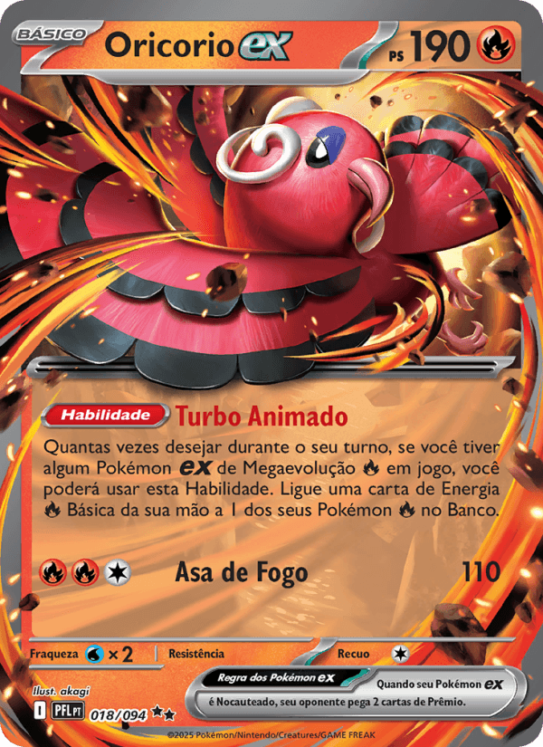 Oricorio ex, carta 018 da expansão Fogo Fantasmagórico