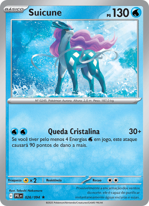 Suicune, carta 026 da expansão Fogo Fantasmagórico