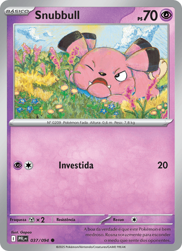 Snubbull, carta 037 da expansão Fogo Fantasmagórico