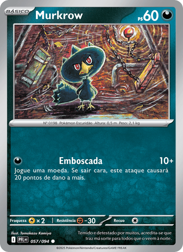 Murkrow, carta 057 da expansão Fogo Fantasmagórico