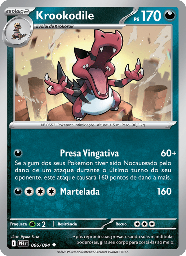 Krookodile, carta 066 da expansão Fogo Fantasmagórico