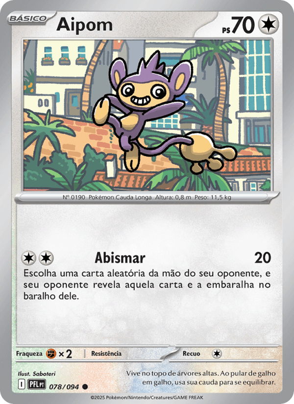 Aipom, carta 078 da expansão Fogo Fantasmagórico