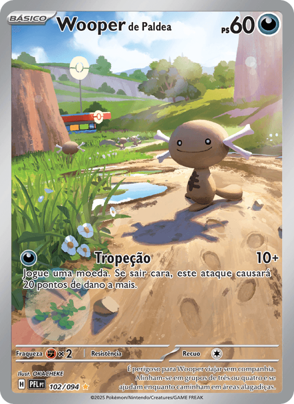 Wooper de Paldea, carta 102 da expansão Fogo Fantasmagórico