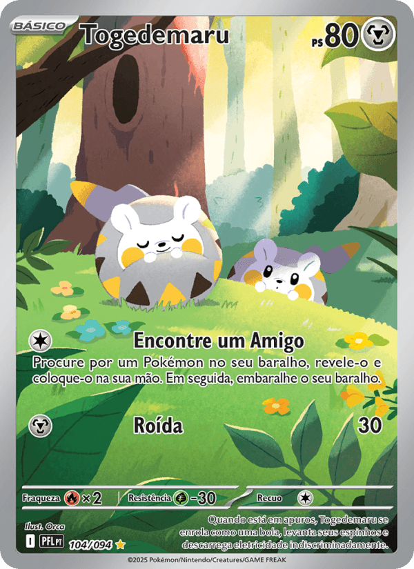 Togedemaru, carta 104 da expansão Fogo Fantasmagórico