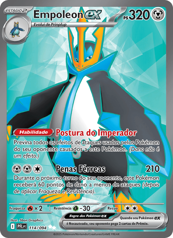 Empoleon ex, carta 114 da expansão Fogo Fantasmagórico