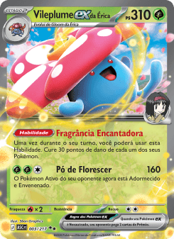 Vileplume ex da Érica — carta 003 de Heróis Excelsos