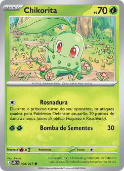 Chikorita — carta 008 de Heróis Excelsos