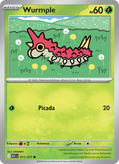 Wurmple — carta 011 de Heróis Excelsos