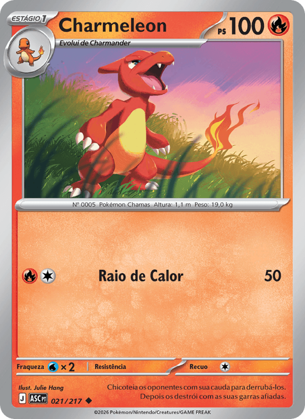 Charmeleon, carta 021 da expansão Heróis Excelsos