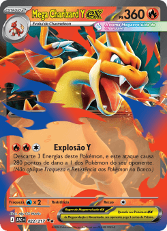 Mega Charizard Y ex — carta 022 de Heróis Excelsos