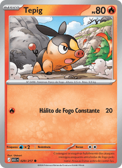 Tepig — carta 029 de Heróis Excelsos