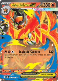 Mega Emboar ex — carta 031 de Heróis Excelsos