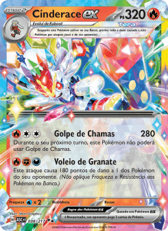 Cinderace ex — carta 038 de Heróis Excelsos