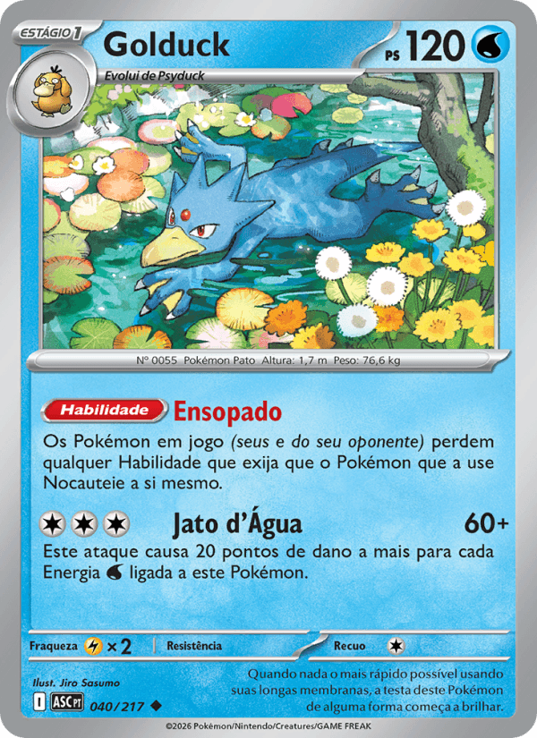 Golduck, carta 040 da expansão Heróis Excelsos