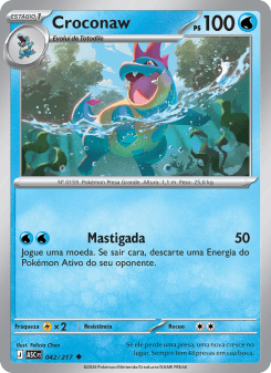 Croconaw — carta 042 de Heróis Excelsos