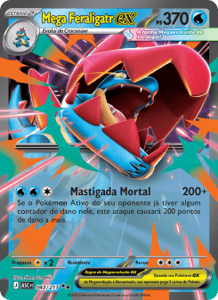 Mega Feraligatr ex — carta 043 de Heróis Excelsos