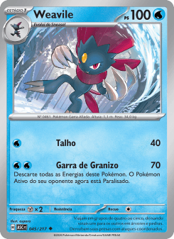 Weavile — carta 045 de Heróis Excelsos
