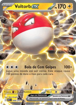 Voltorb ex — carta 058 de Heróis Excelsos