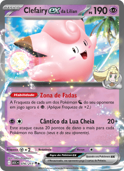 Clefairy ex da Lílian — carta 076 de Heróis Excelsos