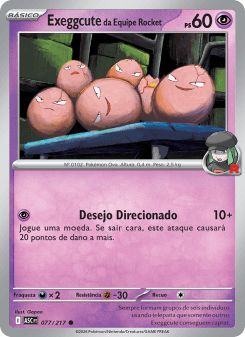 Exeggcute da Equipe Rocket — carta 077 de Heróis Excelsos