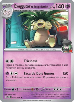Exeggutor da Equipe Rocket — carta 078 de Heróis Excelsos
