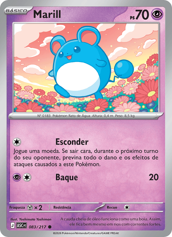 Marill, carta 083 da expansão Heróis Excelsos