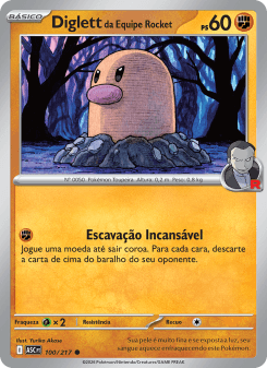 Diglett da Equipe Rocket — carta 100 de Heróis Excelsos
