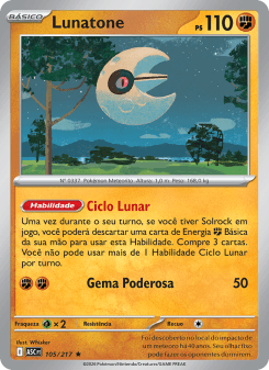 Lunatone — carta 105 de Heróis Excelsos